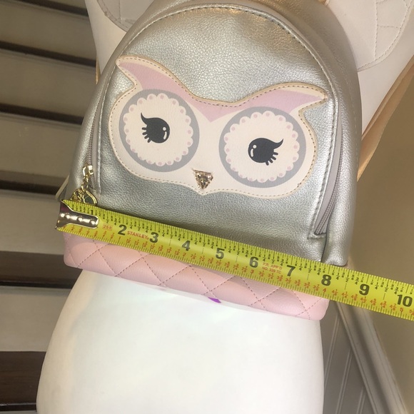 BETSEY JOHNSON Luv Betsey Holographic Owl Backpack with Adjustable Straps - Picture 12 of 17